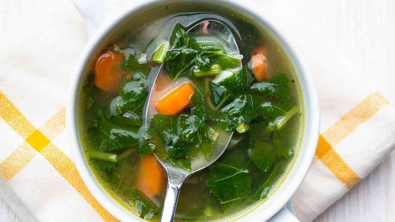 Hearty Turnip Green Soup with Beans and Sausage - soups